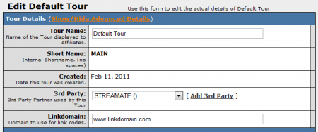 Editing Your StreaMate Tour