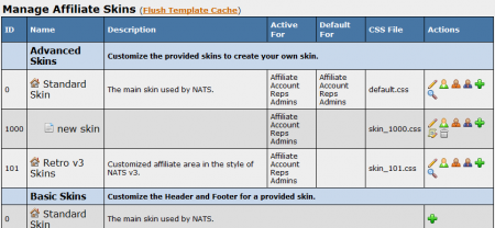 The new NATS4 skins and templates admin